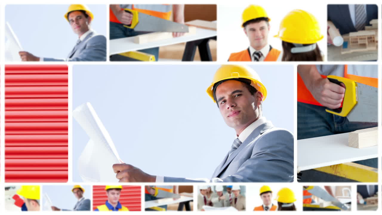 arquitectos y trabajadores trabajando juntos