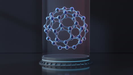 rotating molecular chain, 3d rendering.