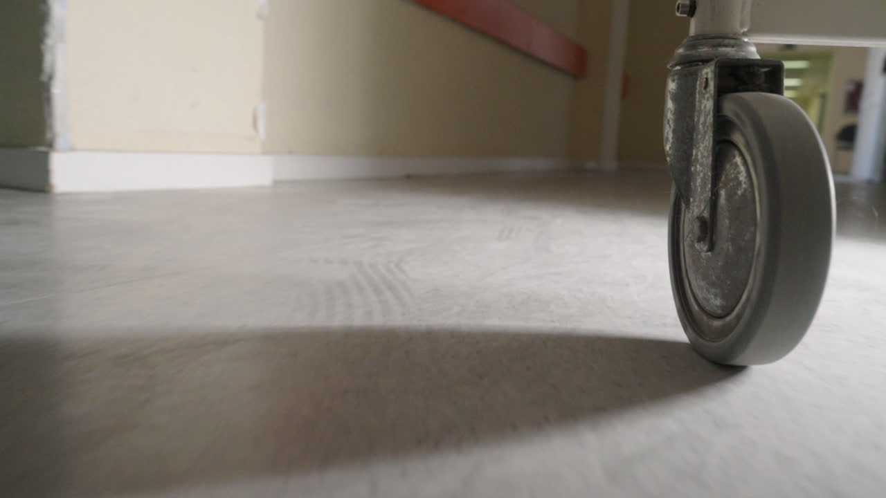 Hospital Corridor with Medical Cart