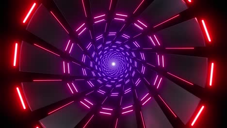 túnel espiral de neón abstracto
