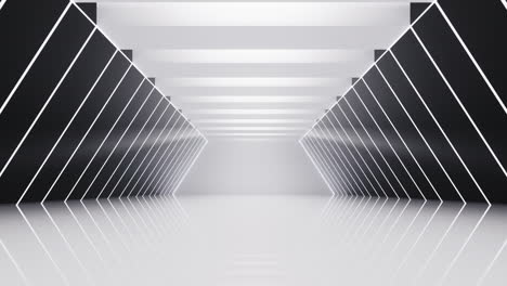 empty white tunnel, 3d rendering.