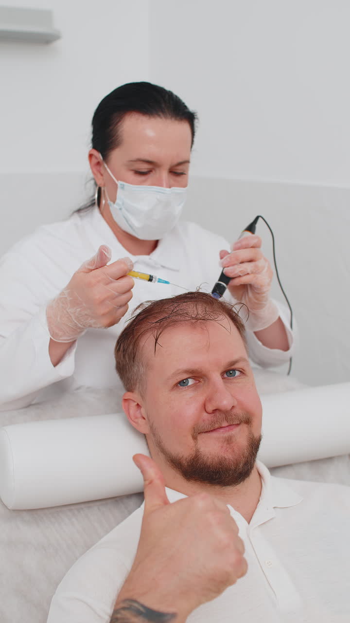 트리콜로지 (trichologist) 는 머리카락의 성장을 개선하는 데 필요한 미세 주사 및 비타민 주사를 수행합니다.