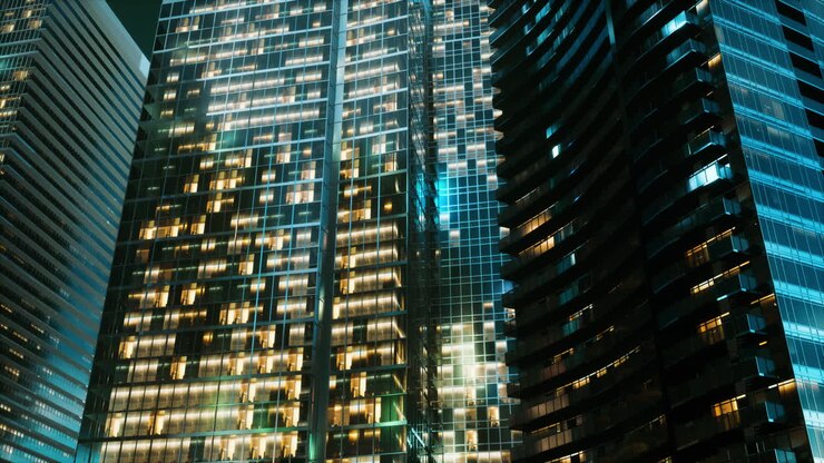 The New York City in the night