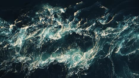 waves of water of the river and the sea meet each other during high tide and low tide.