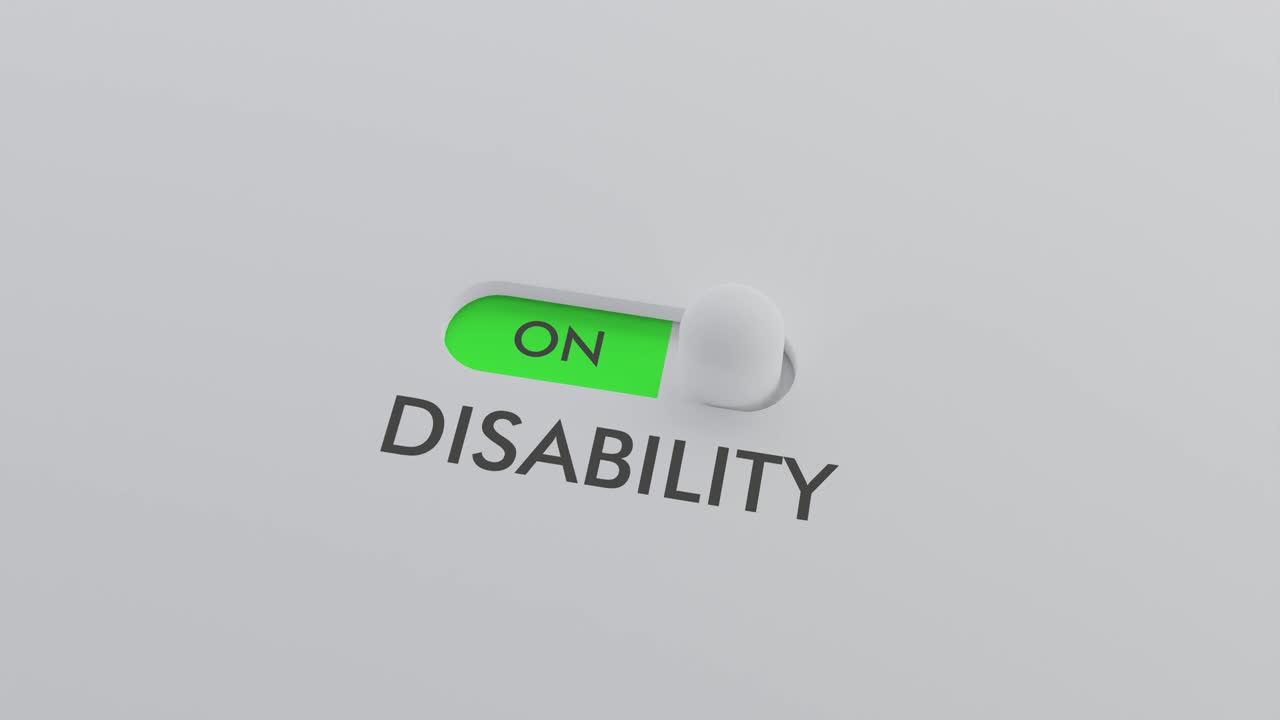 Switching on the DISABILITY switch