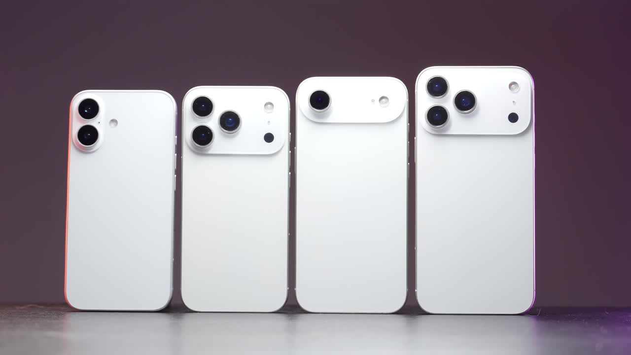 Four Modern Smartphones with Varying Camera Designs