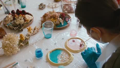 resin art workshop: creating decorative coasters