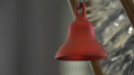 close up on bell shaped bauble for christmas decorations