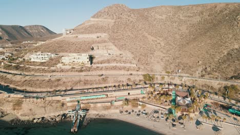 aerial view of coromuel beach in mexico