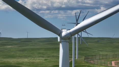 wind turbine spinning and creating energy