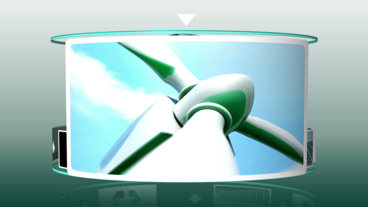 Animation of solar and wind energy 