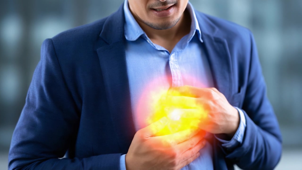 強烈な感情の瞬間を経験している男性が、苦痛から喜びへと徐々に変化していく様子。個人の成長における癒しと回復力の旅を象徴している。