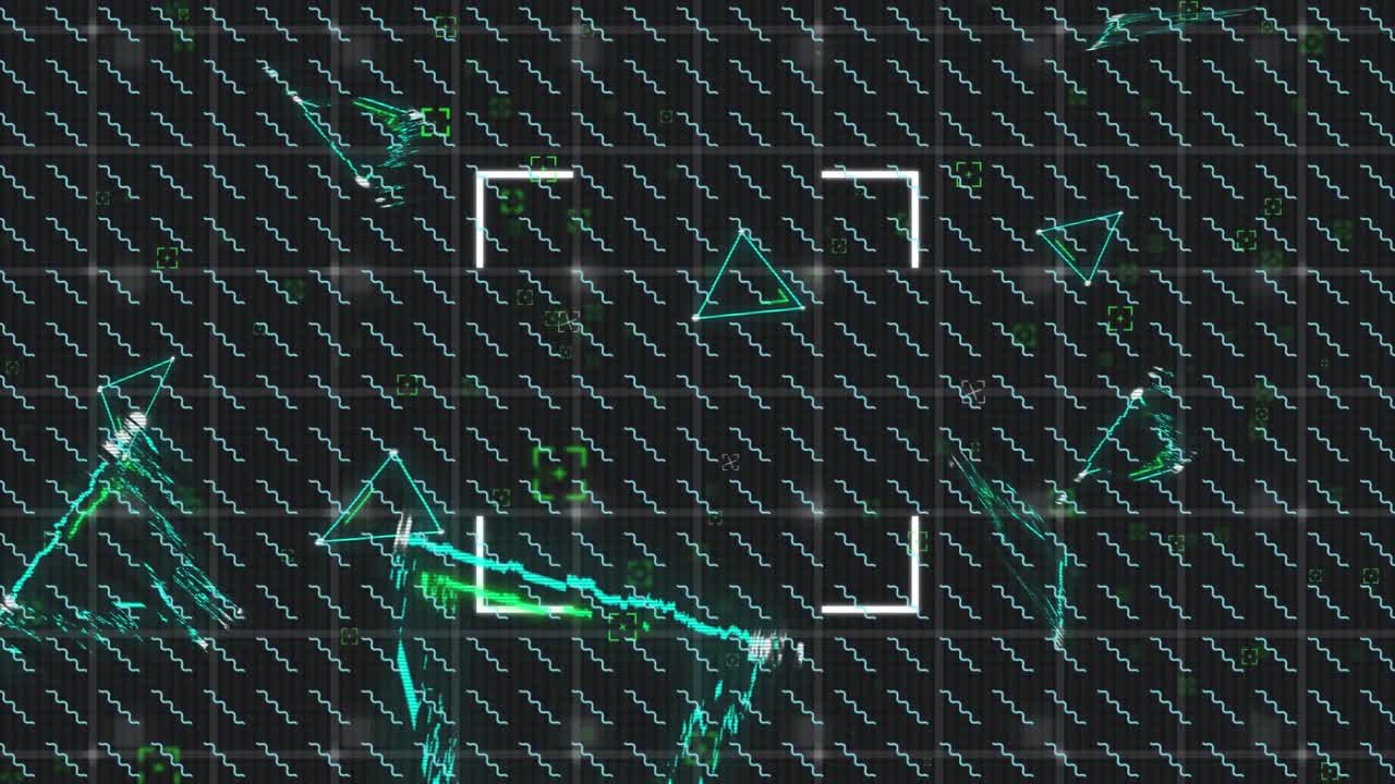 Animation of shapes on black background