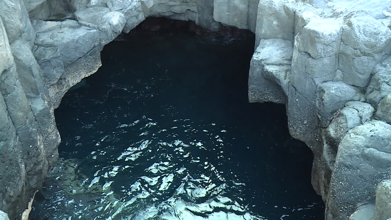 Ocean cave with rocks