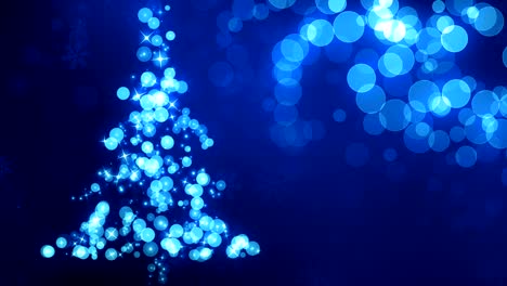 el árbol de navidad azul y brillante