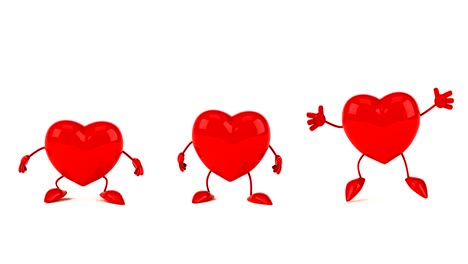 fun heart clips - 4k 3d animation