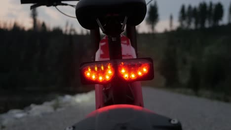 static shot of an ebike showing his backlight