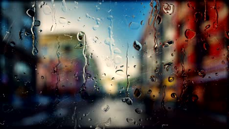 abstract cgi motion graphics and animated background with water drops on glass