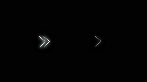 animated chevron direction arrows pass horizontally over black screen
