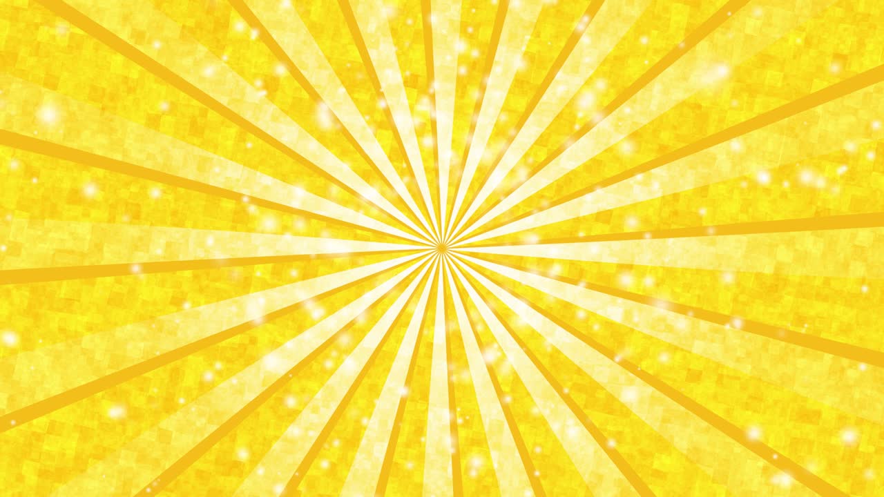 Radiate yellow lines with spheres spin around the center of the textured background.