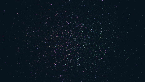 a dark backdrop with colorful dots forming a starry night sky. the arrangement of dots creates a visually striking and serene celestial scene