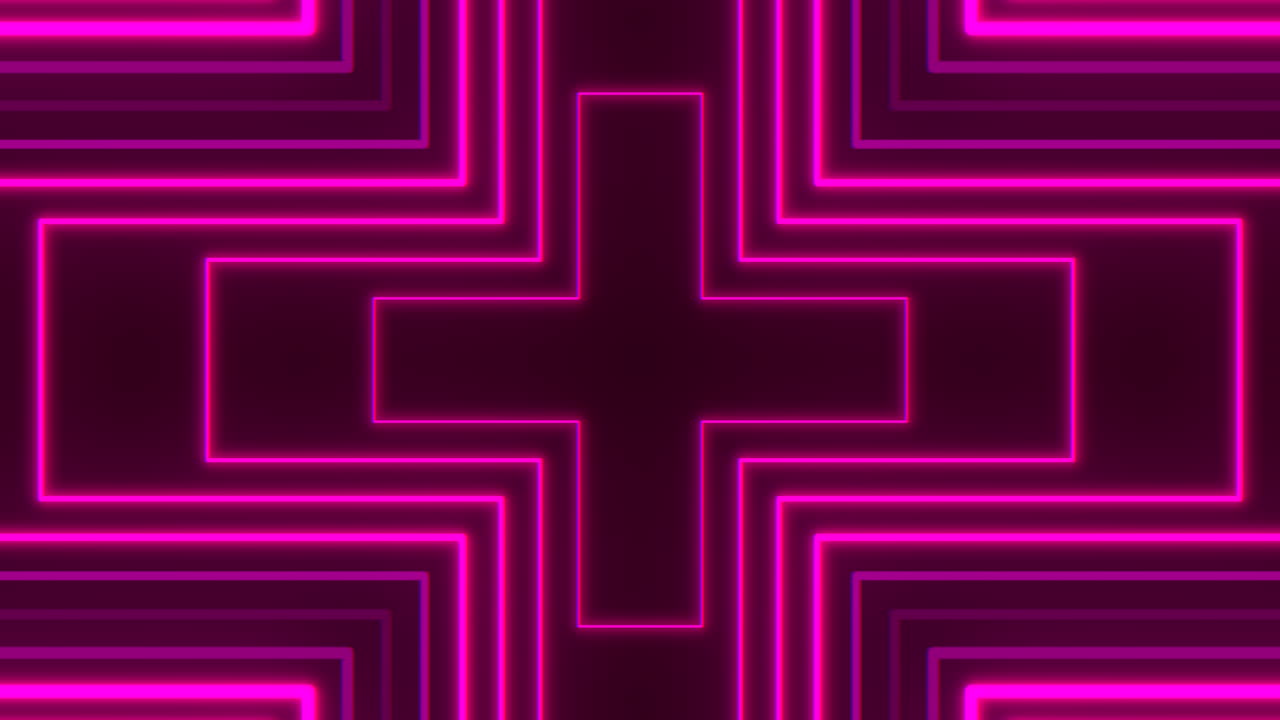 Pink cross in a simple geometric design
