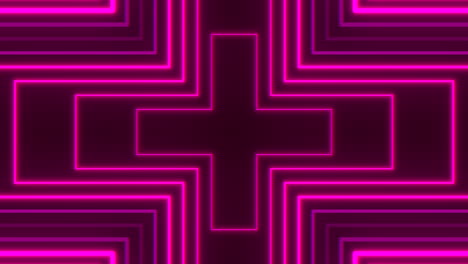 cruz rosa en un diseño geométrico simple
