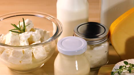 assorted dairy products on a black background