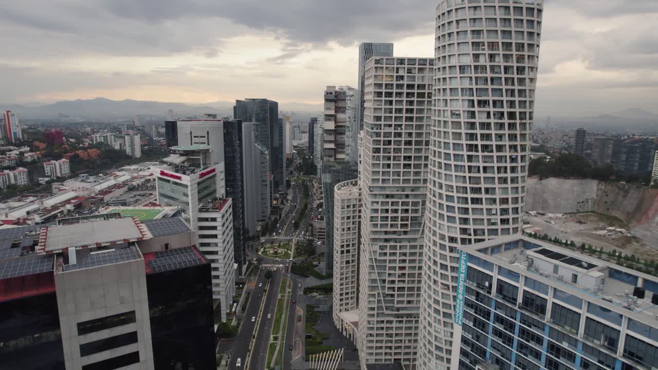 vista aérea de la ciudad de méxico vuelo de avión no tripulado ciudad de méxico