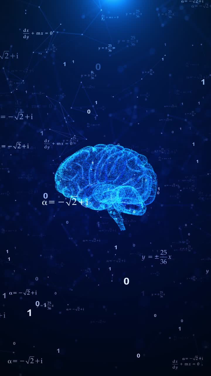 Digital brain shield animation ai powered cybersecurity artificial intelligence data mining deep
