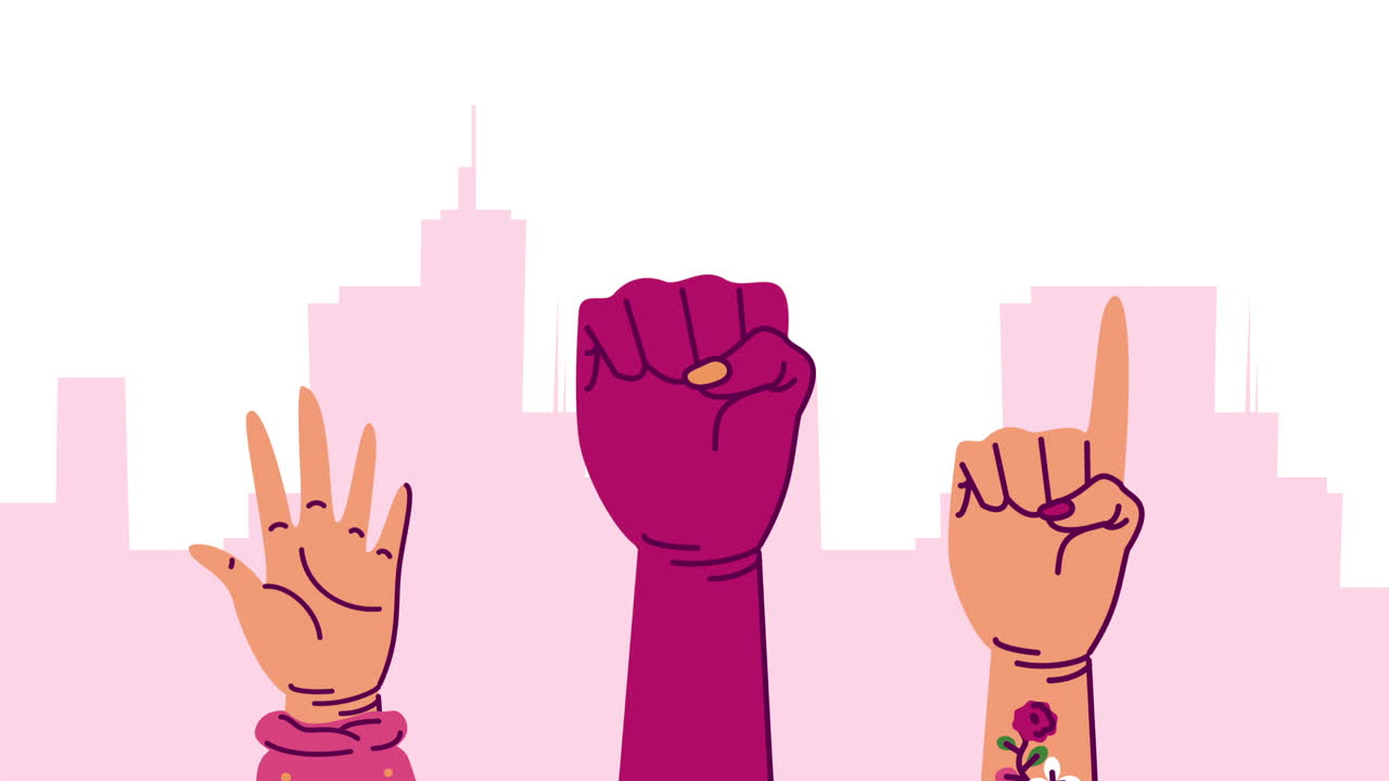 여성의 권리를 위해 손을 들어라