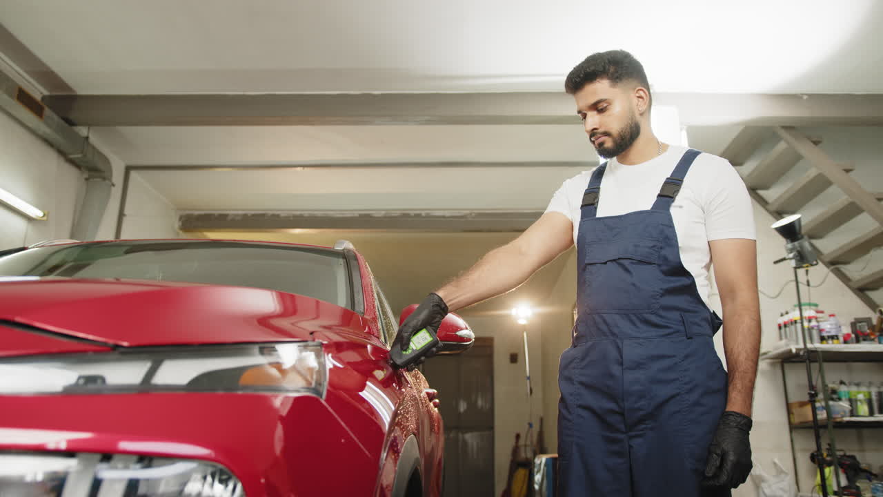 detalles de automóviles en un garaje