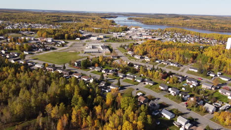 Drone-Vista-Aérea-De-Matagami-Quebec-Canadá