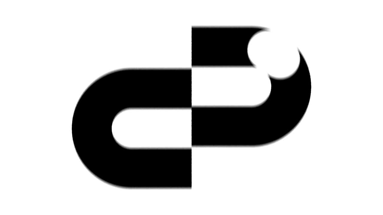 animazione in loop del movimento infinito di una palla lungo un percorso. sfondo bianco