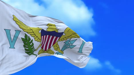 seamless loop of u.s. virgin islands flag.