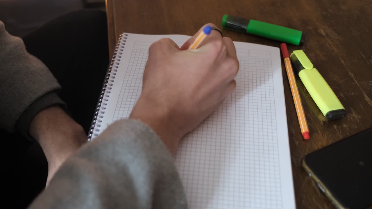 notas de tipo coloreadas