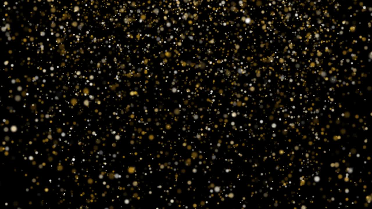 partículas de polvo dorado brillante estilo navideño bucle sin interrupción 4k, podría usarse para fiestas de cumpleaños celebración navidad año nuevo o videos relacionados con proyectos de vacaciones