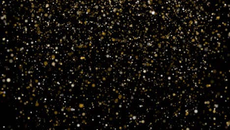 goldene staubpartikel glitzern im weihnachtlichen stil, nahtlose schleife 4k, könnten für geburtstagsfeiern, feiern, weihnachten, neujahr oder feiertagsprojekt-bezogene videos verwendet werden
