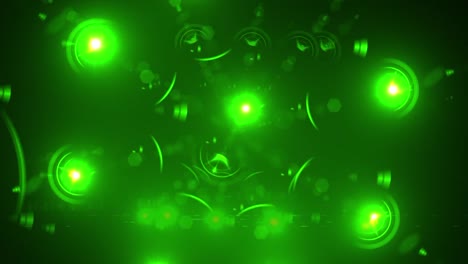 green flowers lights animation motion background