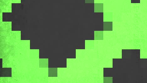 fondo verde y negro pixelado con cuadrado central