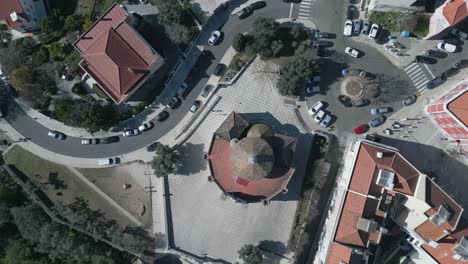 aerial orbit chapel dome with cross drop down