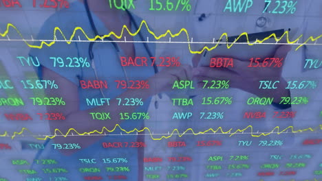 Animación-Del-Procesamiento-De-Datos-Financieros-Sobre-Diversos-Médicos