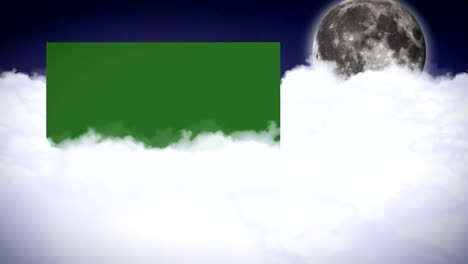 nubes y fondo del cielo, con pantalla verde, animación, renderización, bucle