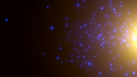 brillos azules y estrellas en los oscuros campos estrellados de la galaxia