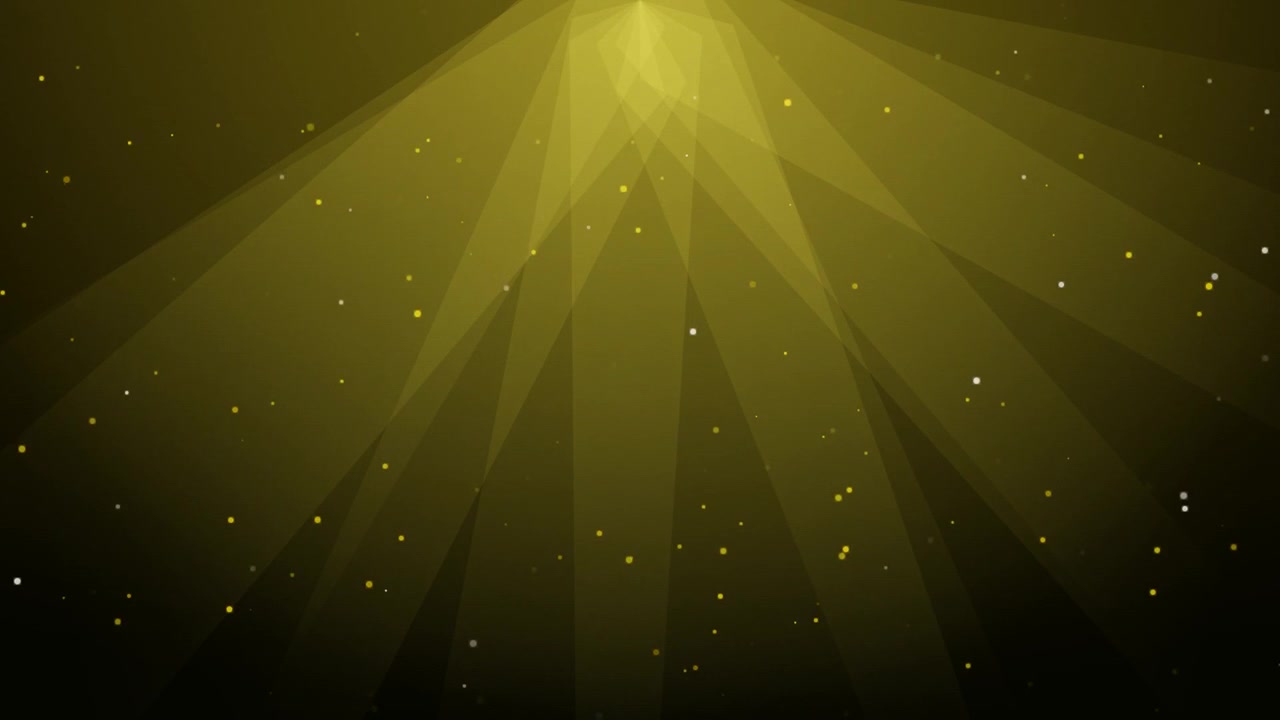Abstract Yellow Light Rays with Floating Particles