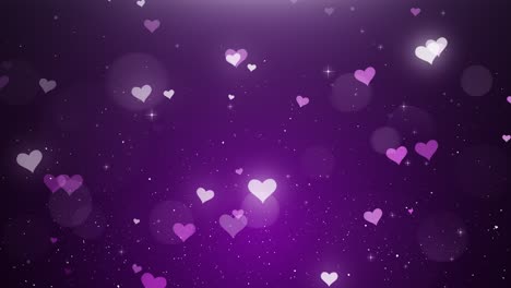 whitepink hearts on a violet background