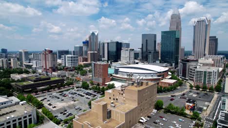 Aerial-Tilt-up-Charlotte-NC,-Charlotte-North-Carolina