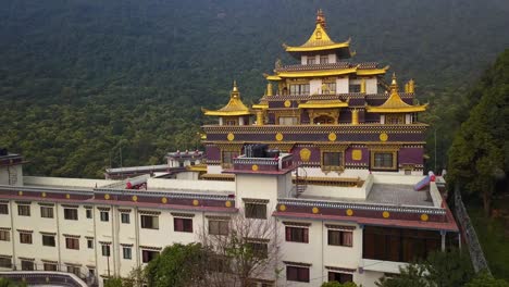 buddhist monastery, kathmandu valley, nepal - october 16, 2017