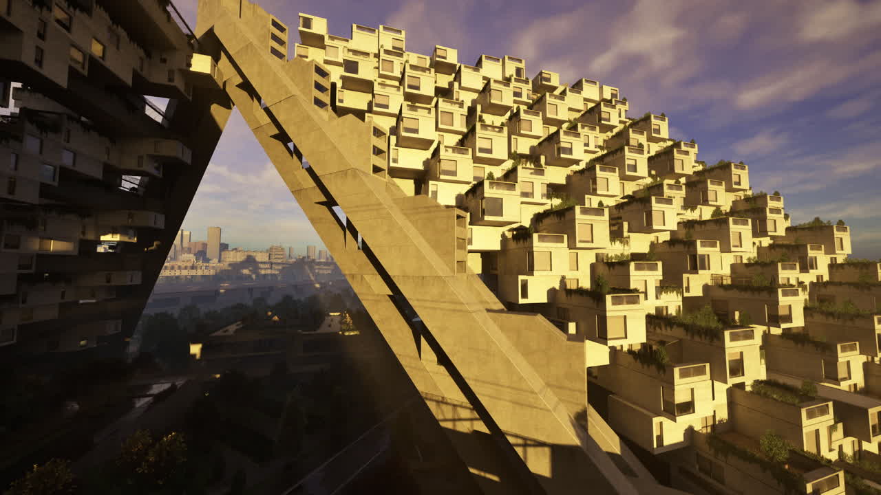 Creative architectural design showcases modern living in urban environment