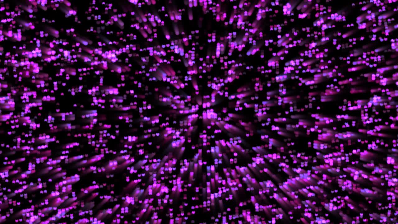 추상적인 차원: 보라색 빛, 입자 패턴, 파동 형태, 진동, 빠른 움직임, 시각화, 파동 기술, 디지털 표면